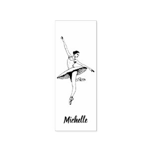 Sello De Caucho Moderna danza ballet a la moda personalizada