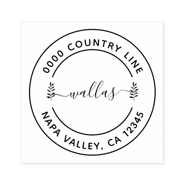 Sello De Caucho Moderna dirección de devolución de ruidos Personal (Impresión)