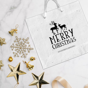 Sello De Caucho Moderna navidad de ciervo, familia grande