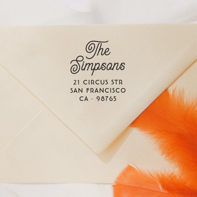 Sello De Caucho Moderna secuencia de comandos Nombre de familia si (Rubber Stamp Mock-up)