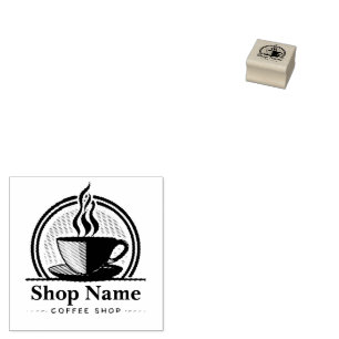 Sello De Caucho Moderna tienda profesional Minimal Coffee Shop