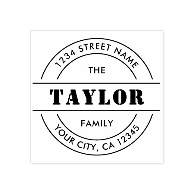 Sello De Caucho MODERNO Cree Su Propia Dirección De Retorno De Vue (Impresión)