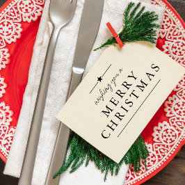 Sello De Caucho Moderno Deseándote Una Feliz Navidad