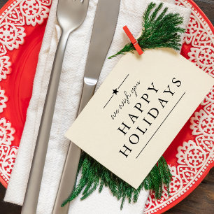 Sello De Caucho Moderno Les Deseamos Felices Fiestas