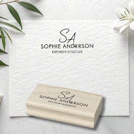 Sello De Caucho Moderno logotipo de monograma profesional