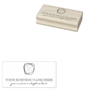 Sello De Caucho Moderno Personalizado elegante para añadir logotip