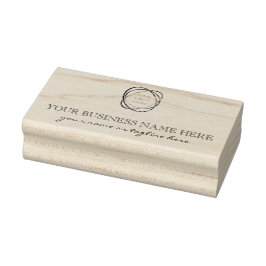 Sello De Caucho Moderno Personalizado elegante para añadir logotip