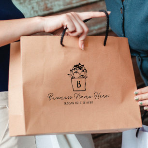 Sello De Caucho Moderno y exitoso Monograma Empresa Personalizado,