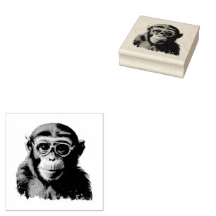 Sello De Caucho Mono divertido
