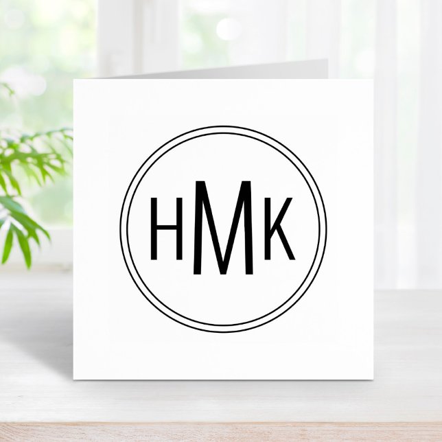 Sello De Caucho Monograma 3 simple y limpio (Subido por el creador)