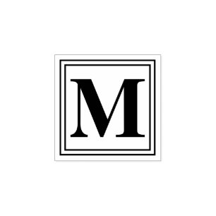 Sello De Caucho Monograma básico simple inicial