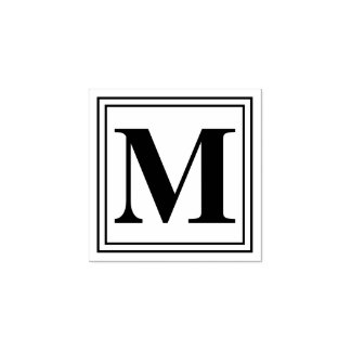 Sello De Caucho Monograma básico simple inicial