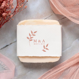 Sello De Caucho Monograma Boda de ramas rusticas de Boho