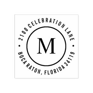 Sello De Caucho Monograma circular