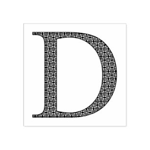 Sello De Caucho Monograma D de Damasco Medieval