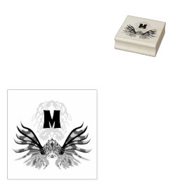 Sello De Caucho Monograma de Lionfish Colorido