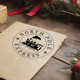 Sello De Caucho Monograma del navidad North Pole Express