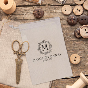Sello De Caucho Monograma del Personalizado de empaquetado, Pequeñ