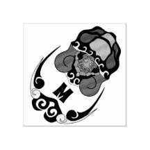 Monograma divertido de escalado de tortuga