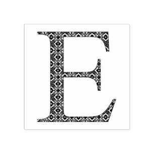 Sello De Caucho Monograma E de Damasco Medieval