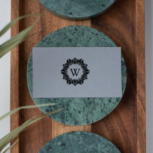 Sello De Caucho Monograma elegante de la familia del girasol,