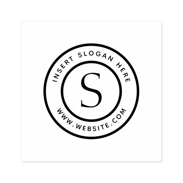 Sello De Caucho Monograma empresarial personalizado (Impresión)