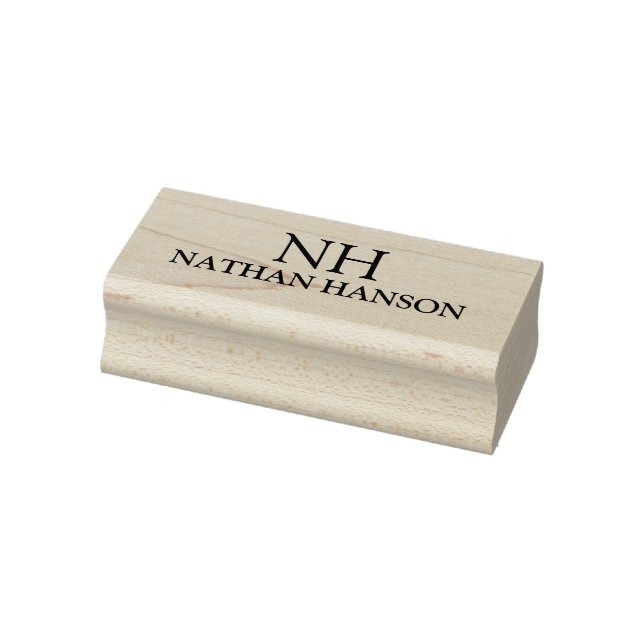 Sello De Caucho Monograma moderno simple (Sello)