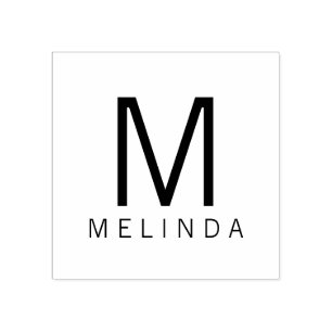 Sello De Caucho Monograma profesional moderno con nombre personali