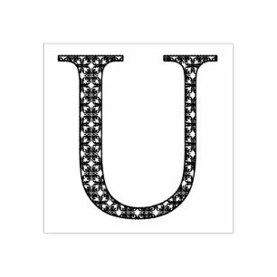 Sello De Caucho Monograma U de Damasco Medieval