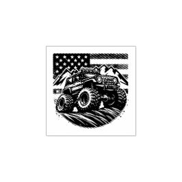SELLO DE CAUCHO MONSTER TRUCK WOOD STAMP