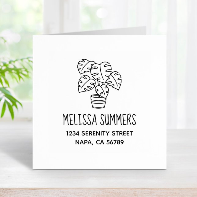 Sello De Caucho Monstera Houseplant (Subido por el creador)