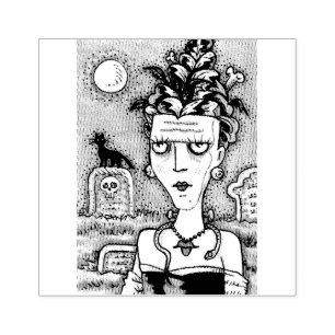 Sello De Caucho MONSTRUO FRANKENELLA HERMOSO Y SINIestro, TUMBAS, 