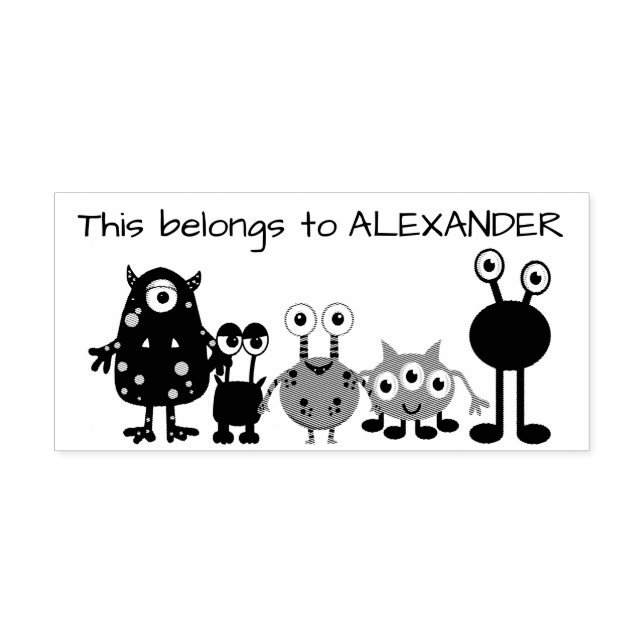 Sello De Caucho Monstruos (Impresión)