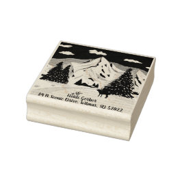 Sello De Caucho Montañas de nieve