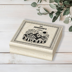 Sello De Caucho Montañas modernas rústicas personalizadas