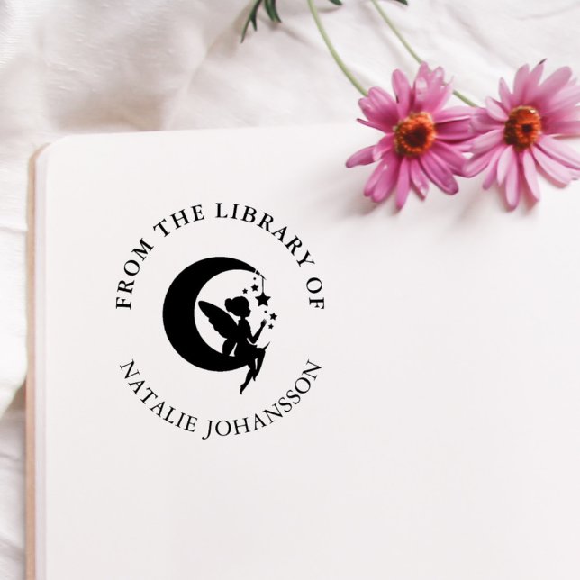 Sello De Caucho Moon Fairy From The Library Of Custom Book (Subido por el creador)
