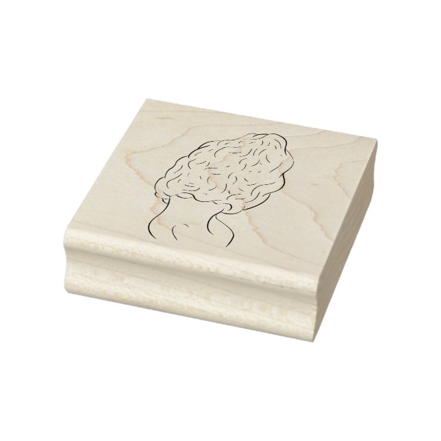 Sello De Caucho Morel Mushroom Hunter Wood Art Stamp (Sello)