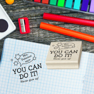 Sello De Caucho Motivación Divertida para Maestros Regreso a Clase