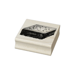 Sello De Caucho Moussaka Placa de berenjena mediterránea griega