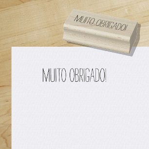 Sello De Caucho Muito Obrigado Gracias Mucho Portugués
