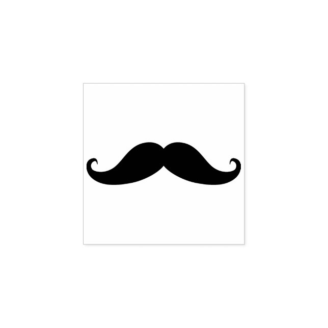 Sello De Caucho Mustache simple (Impresión)