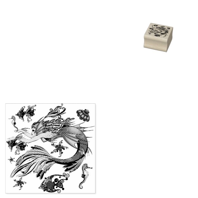 Sello De Caucho Mystic Mermaid Fairy Purple Creple Ceramic Tile (Sellado)