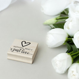 Sello De Caucho Nada Fancy Just Love Minimalista Boda