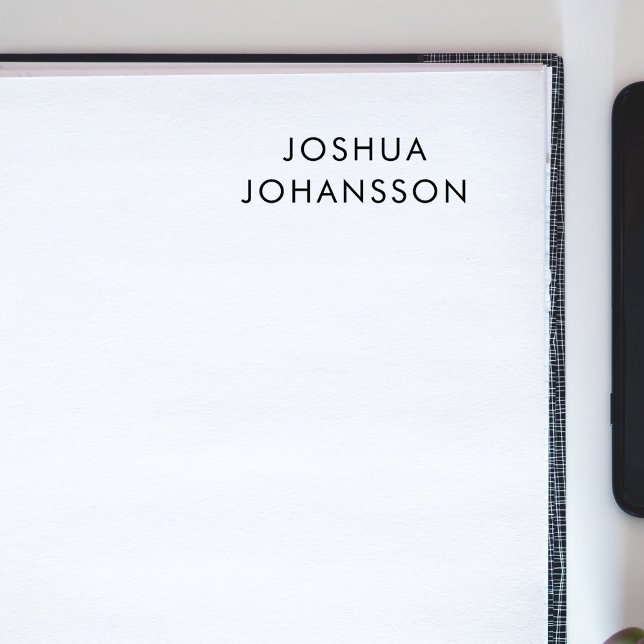 Sello De Caucho Name Only Minimalist Modern Custom (Subido por el creador)