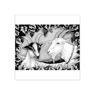 Sello De Caucho NAPA VALLEY KID & BILLY GOAT RUBBER STAMP *Persona
