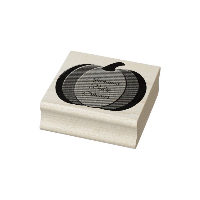 Sello De Caucho Naranja Cuto Género Neutral Calabaza Baby Shower (Sello)