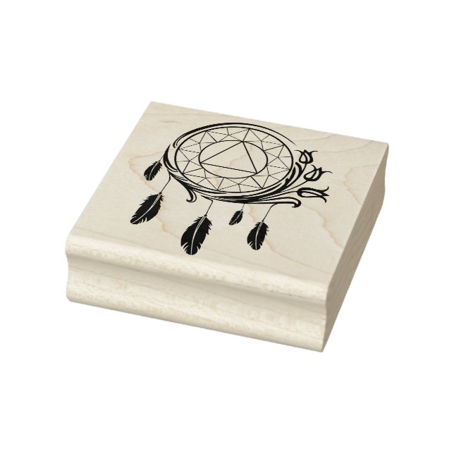 Sello De Caucho Native American dreamcatcher AA recover logo stamp (Sello)