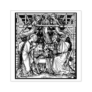 Sello De Caucho Natividad de Jesús Familia Religiosa Cristiana San