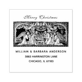 Sello De Caucho Natividad navidad Jesús María José Angels