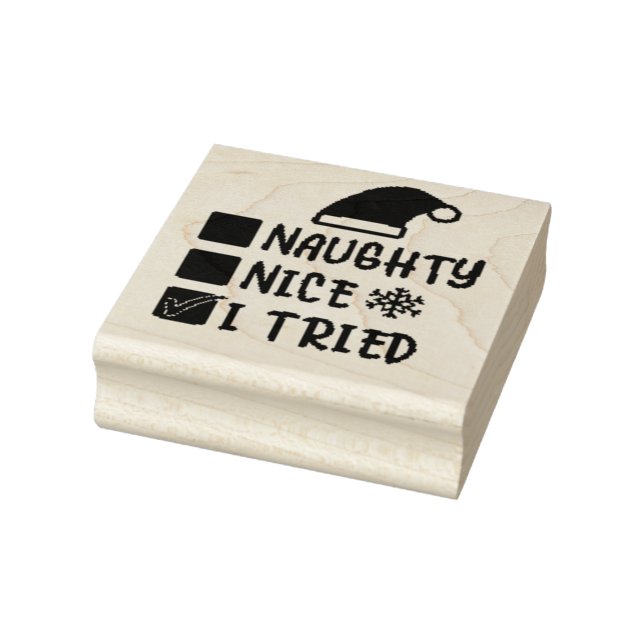 Sello De Caucho Naughty Nice I Trised List (Sello)